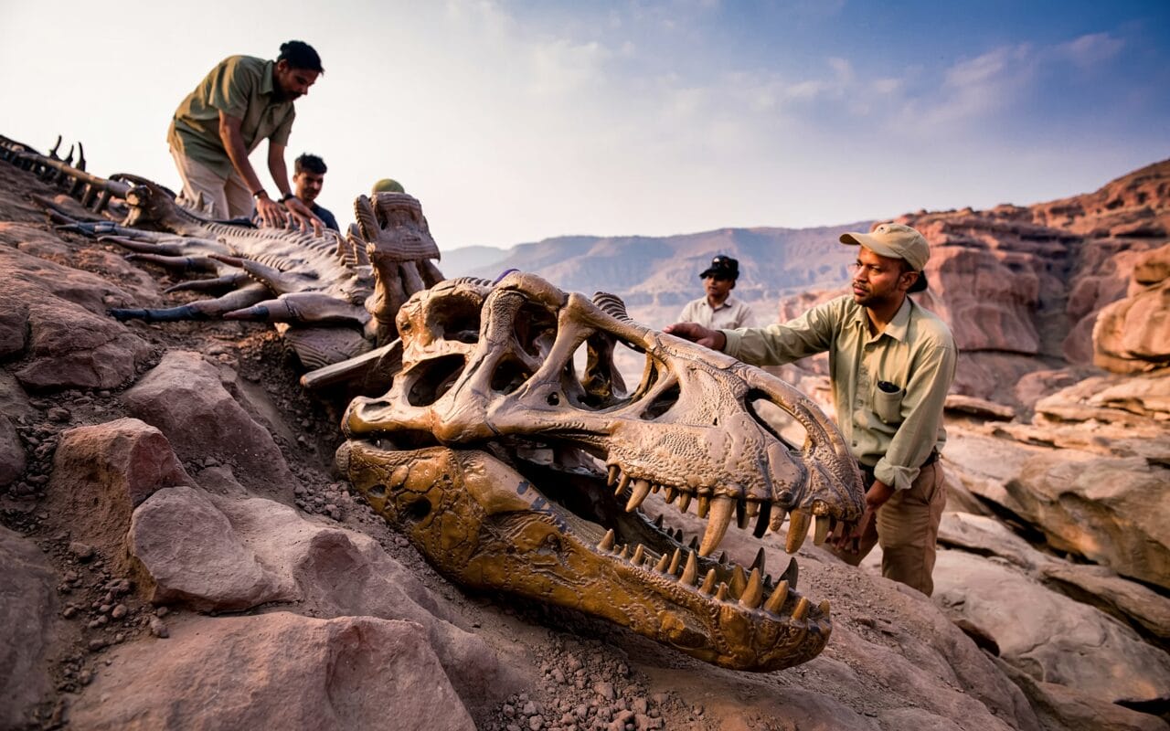 インドで発見された新しい肉食性恐竜種は、先史時代の生活の世界的なつながりを明らかにしています