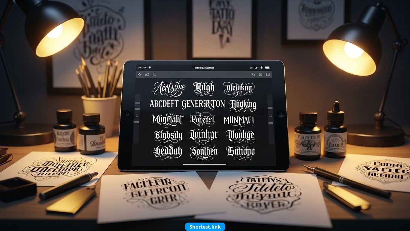 あらゆるフォントスタイルで美しいレタリングタトゥーを作成