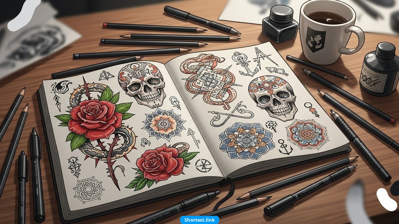 タトゥーのアイデアをスケッチし、デザインを試してみましょう