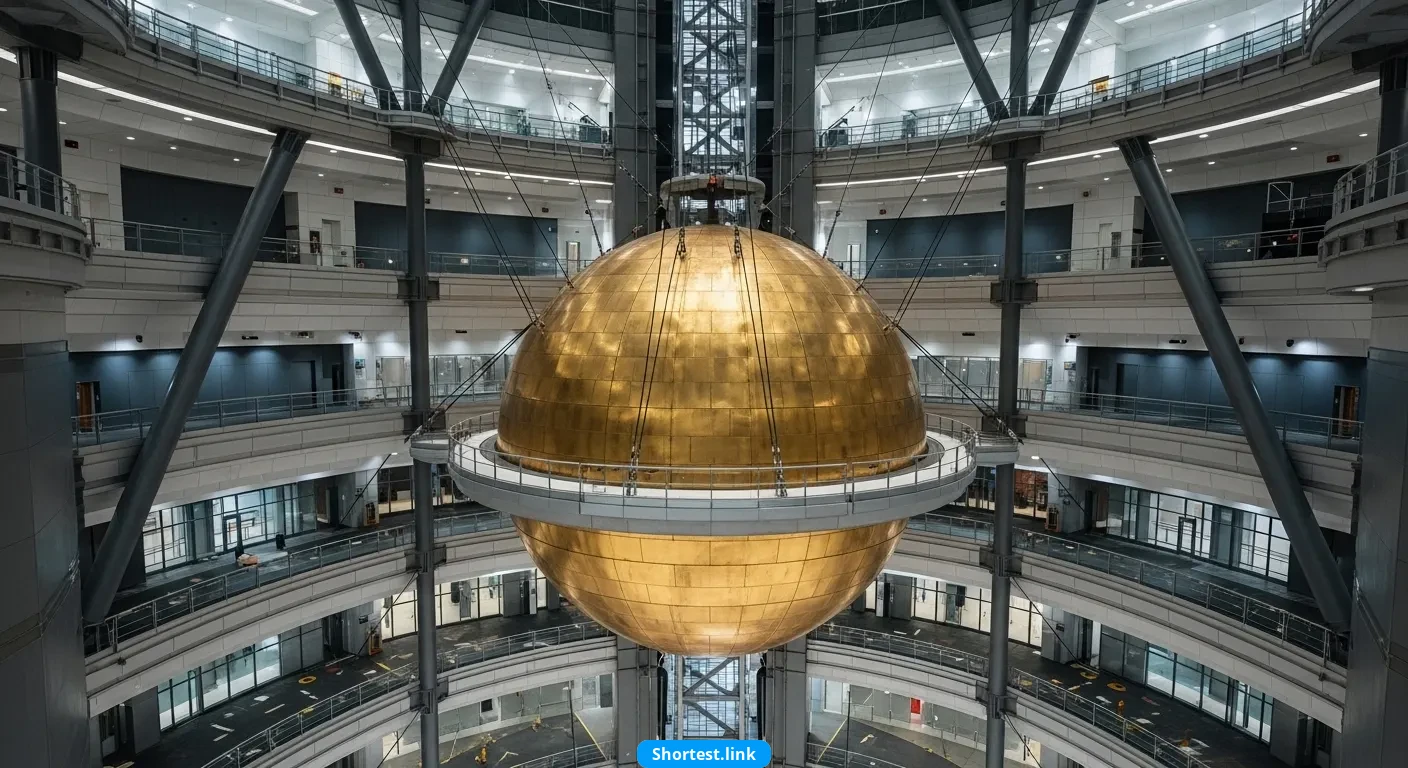 風と地震から建物を守る超高層ビルの中にある730トンの巨大な球体